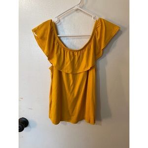 Yellow Off-Shoulder Top